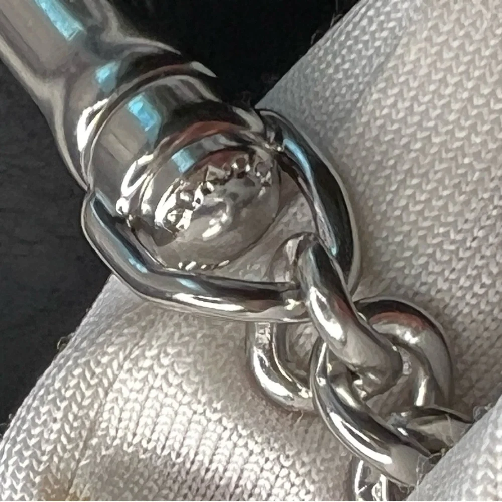 Coach Black Croc Embossed Turnlock Card Case Mini With Chain Bag Retail $228 NWT - Picture 16 of 17